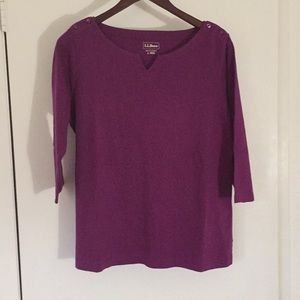 Beautiful 3/4” sleeve cotton LL Bean shirt
